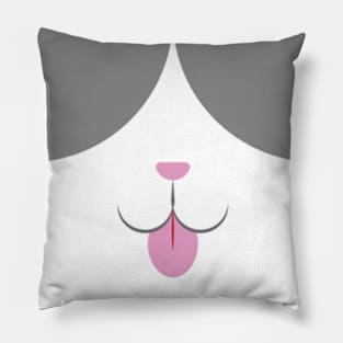 Gray Cat Mouth Pillow