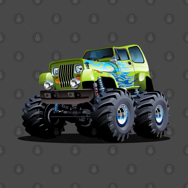 Cartoon monster truck by Mechanik