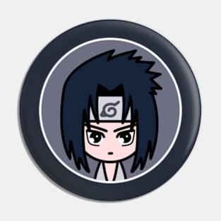 Sasuke Uchiha Naruto Chibi Anime Art Pin