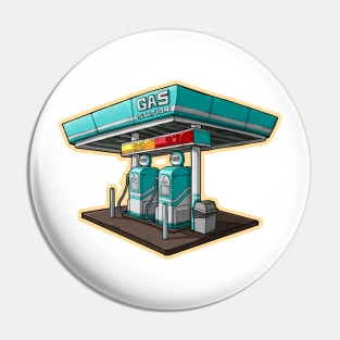 Stylize Building Gas Station Pin