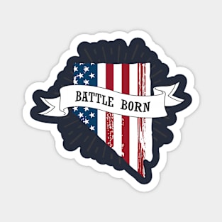 Nevada Battle Born Patriotic Motif Magnet