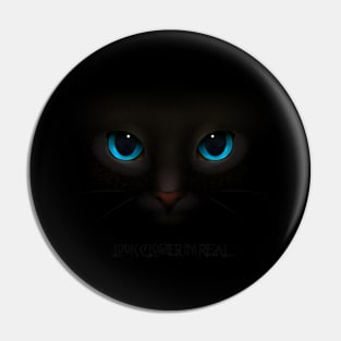 Black Cat Blue Eyes Very Real Pin