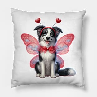 Valentine Fairy Border Collie Dog Pillow