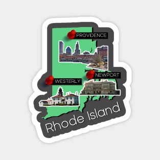 Rhode Island Map Magnet