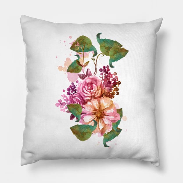 Floral Dance spring time Pillow by myouynis