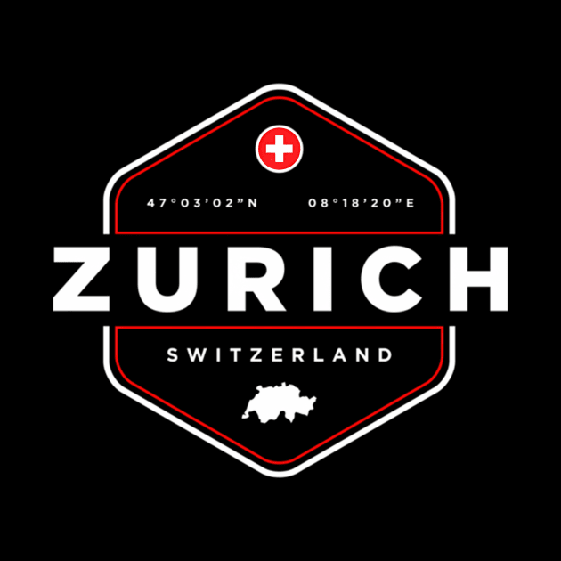 Zurich Switzerland Map Flag by klei-nhanss