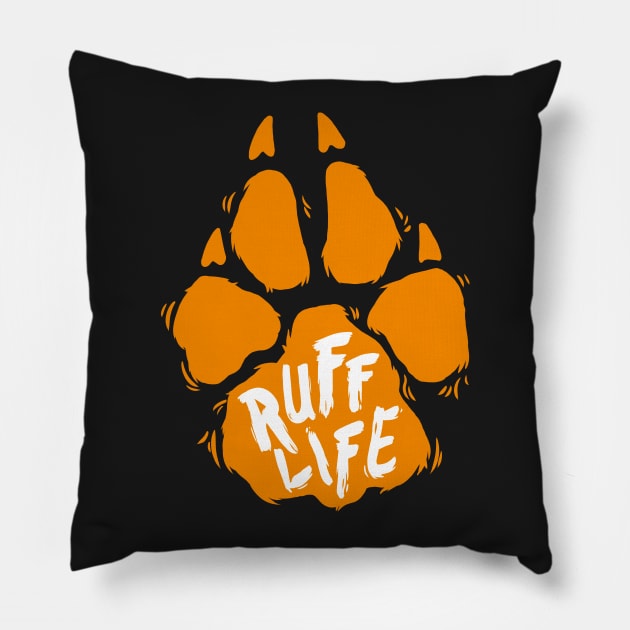 It's A Ruff Life Pillow by KrissyRiniRoo