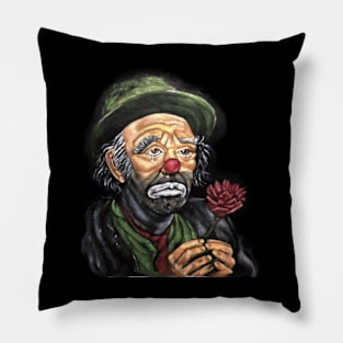 Emmett Kelly Sad Clown Art Pillow