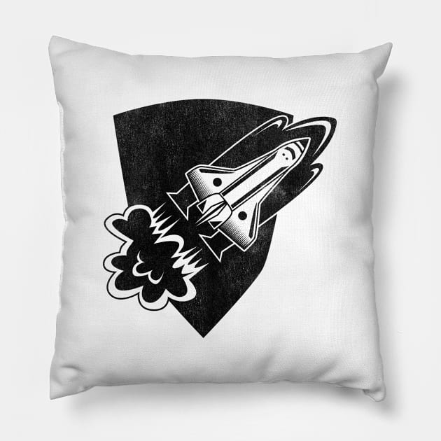 Fly My Rocket Pillow by AvoriseStudio