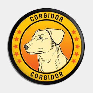 Corgidor Dog Portrait Pin