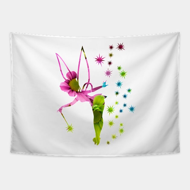 Floral Tinkerbell Tapestry by ijsw