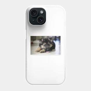 German Shepherd Puppy Digital Painting Phone Case