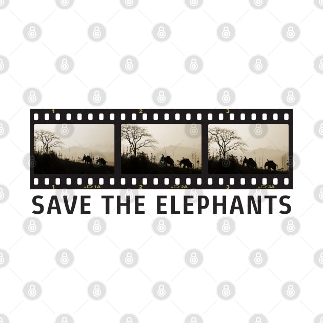 Save The Elephants Triptych Photograph by VintCam