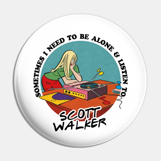 Scott Walker / 60s Rock Obsessive Fan Gift Pin by DankFutura