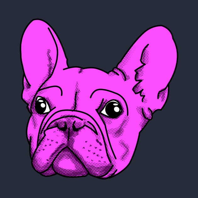 Cool Purple French BullDog by AwePup