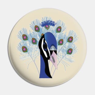 Peacock Art design Pin