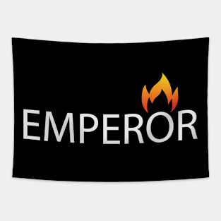 Emperor artistic text design Tapestry