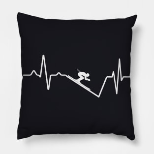 Heartbeat Pulse Downhill Skiing Shirt Pillow