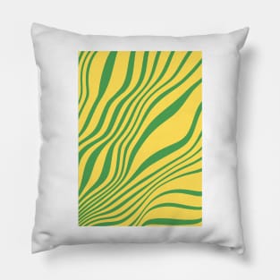 70's groovy wavy pattern Pillow