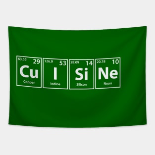 Cuisine (Cu-I-Si-Ne) Periodic Elements Spelling Tapestry