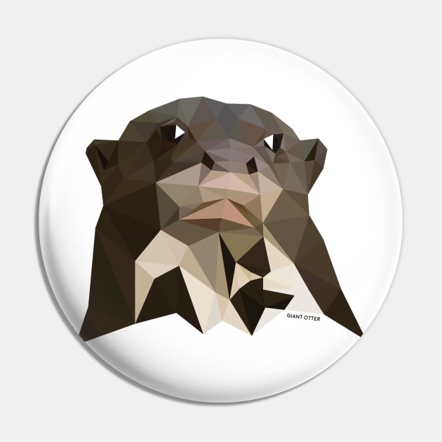 Giant Otter Pin by GeometricWildlife