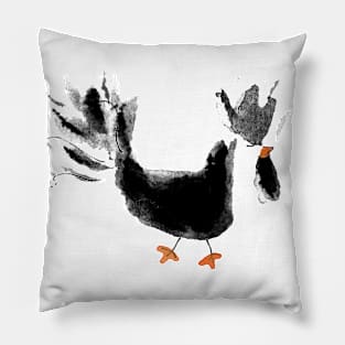 Chicken Yard 3 BW -Full Size Image Pillow