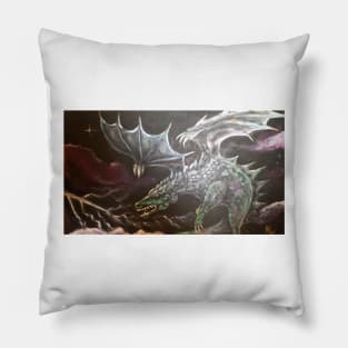 Dragon in Lightning. Storm Pillow