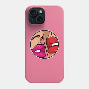 Ruby Red Lipstick Kiss Pop Art Phone Case