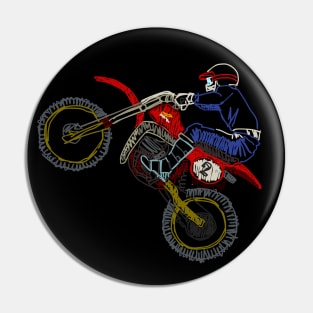 Vintage Motocross "Ride Red" Pin