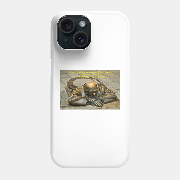 More of your conversation would infect my brain Phone Case by thadz