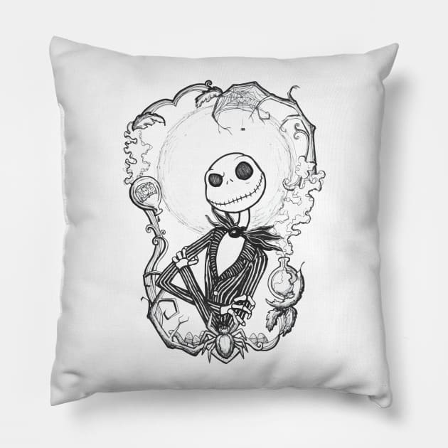 Happy Halloween, Jack Skellington! Pillow by fehrti