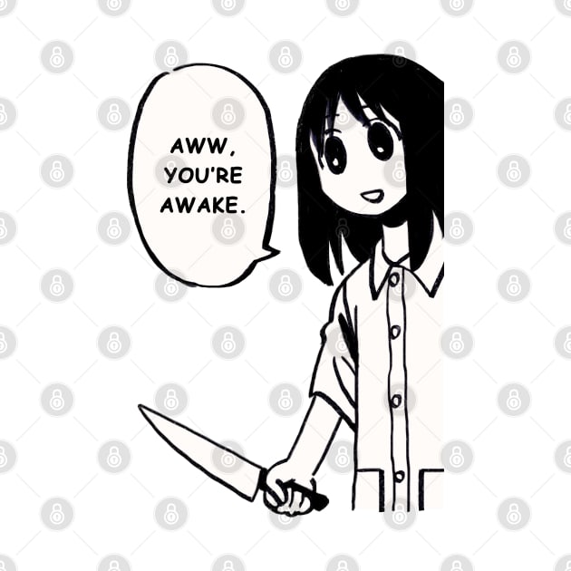 aww you're awake / funny azumanga daioh knife osaka by mudwizard