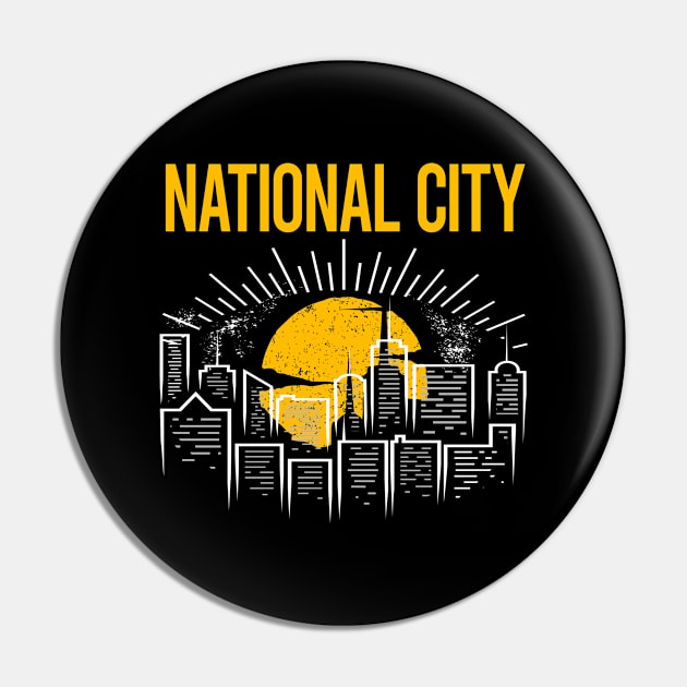 Yellow Moon National City Pin by flaskoverhand