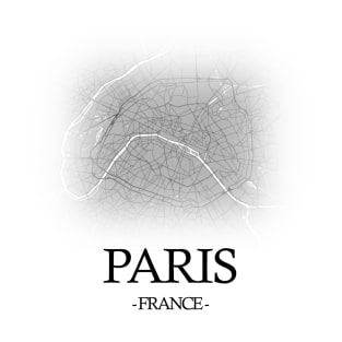 Paris City Map - France Cartography White T-Shirt