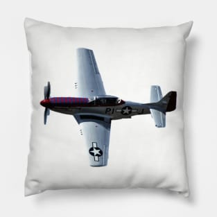 P-51 Mustang Diamondback no background Pillow