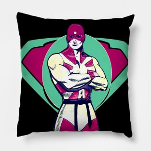 super hero of the green world Pillow