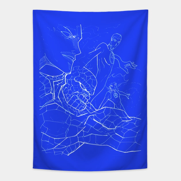 Fantastic Four empyre Blueprint Tapestry by jorge_lebeau