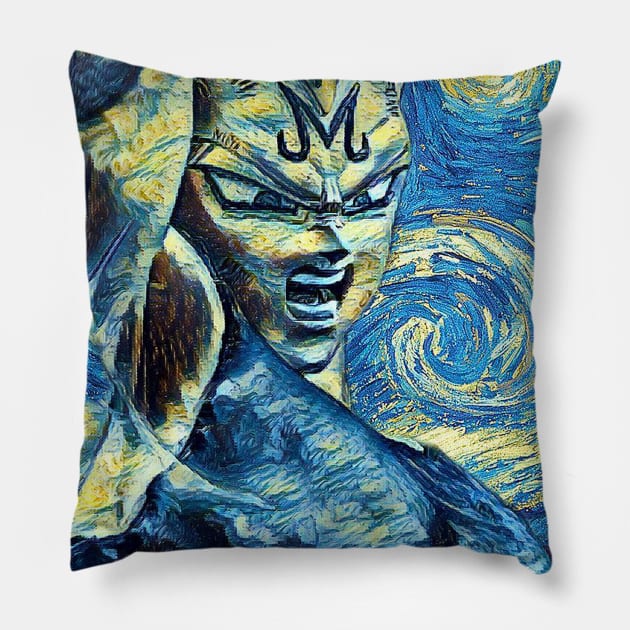 Vegita Van Gogh Style Pillow by todos