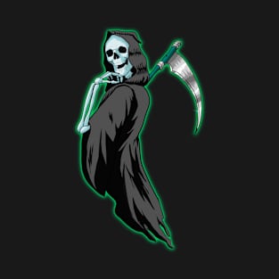 Skeleton Grim Reaper Halloween v6 T-Shirt