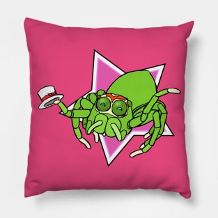 Magnolia Green Jumping Spider Pillow