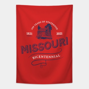 Missouri Bicentennial 1821, 200 Years of Statehood Patriotic Weathered Tapestry