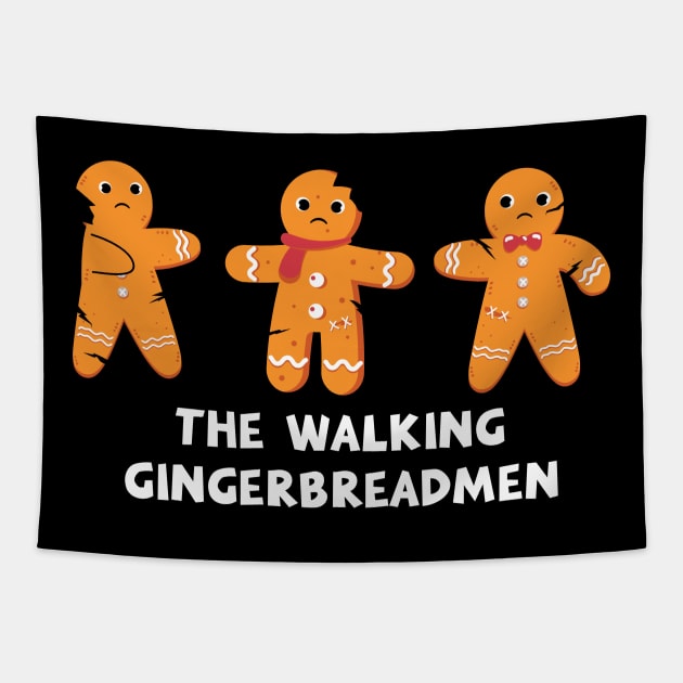 The walking gingerbread man Tapestry by MZeeDesigns