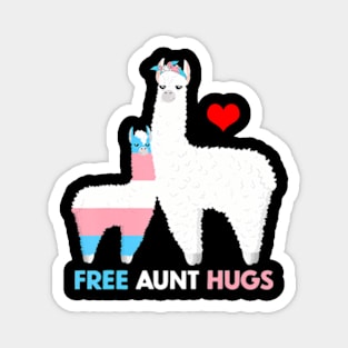 Trans Llama Free Aunt Hugs Proud Ally Transgender Flag Magnet