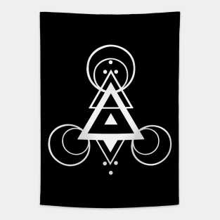 sacred geometry, circles and triangles Tapestry