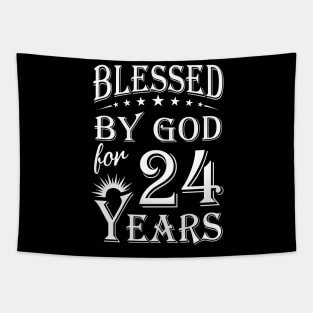 Blessed By God For 24 Years Christian Tapestry