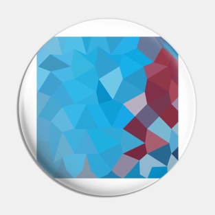 Cerulean Frost Blue Abstract Low Polygon Background Pin