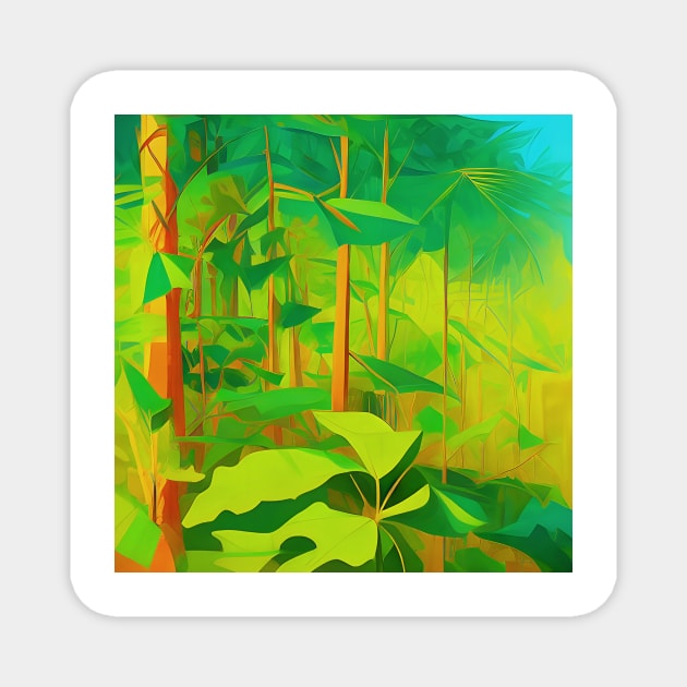 Misty Tropical Forest Magnet by DANAROPER