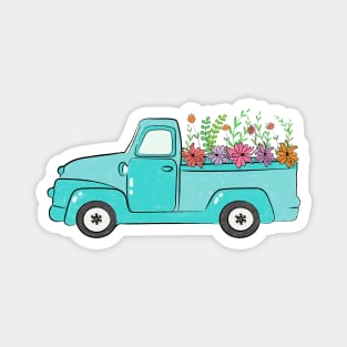 Floral Truck Magnet