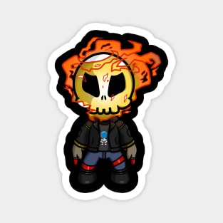 Flaming skully Magnet