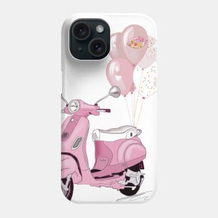 Pink scooter Phone Case